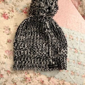 Rebecca Minkoff Black and White Knit Beanie